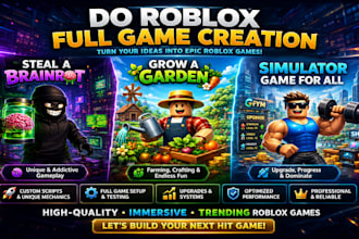 create roblox game,steal a brainrot, grow a garden or simulator game