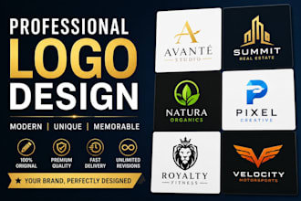 do unique modern eye catchy logo for your business