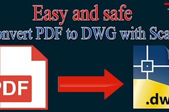 do convert PDF, scan files to dwg