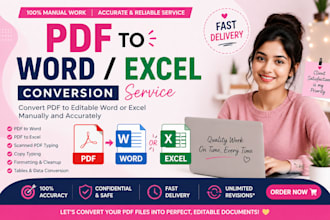 convert PDF to word or excel manually and accurately
