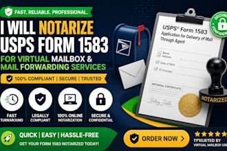 notarize usps form 1583 for virtual mailbox and mail forwarding services
