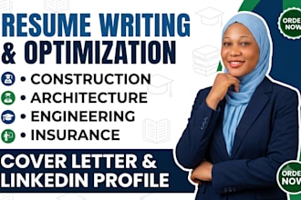 write construction, architecture, software, civil engineering, insurance resume