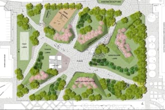 create architectural site plan and property maps for real estate sit plan render