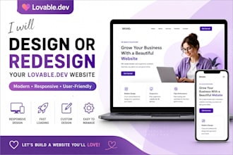 design, redesign, customize, or fix your lovable dev website