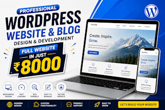 design and develop a professional wordpress website and blog
