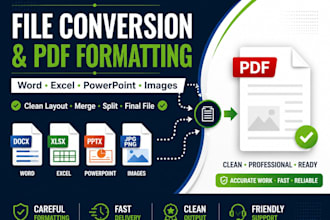 convert word excel powerpoint images to PDF and format files