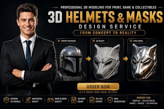 professional 3d cosplay mask and wearable armor stl models for printing