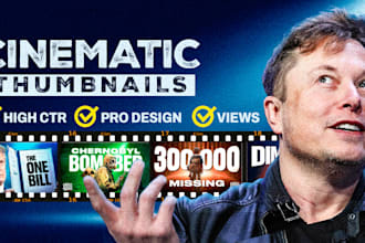 design cinematic youtube thumbnails with high CTR