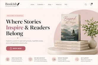 build book author website, ebook store, children book or storybook website