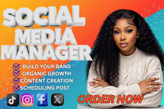 be your social media manager content creator social media marketing manager
