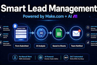 automate your contact form and manage leads using make com