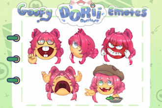 draw silly emotes of your oc or vtuber character