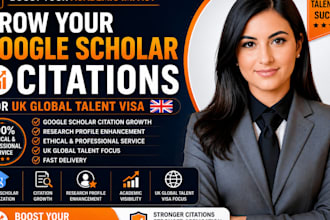 do google scholar citations growth for UK global talent visa success
