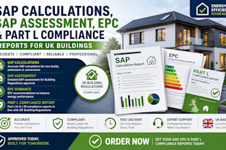 sap calculation sap assessment epc and part l compliance report for UK building
