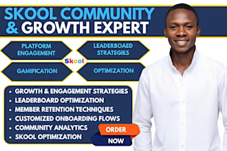 build, optimize ai autiomation skool community setup for growth and engagement