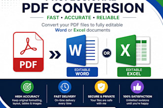 convert PDF to word or excel with high accuracy