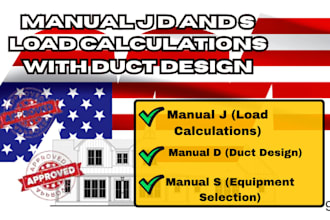 do mep, hvac drawing, manual j d with duct design