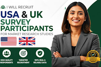 recruit USA and UK survey participants for market research studies