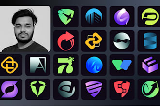 design a modern saas, ai and startup logo and brand identity