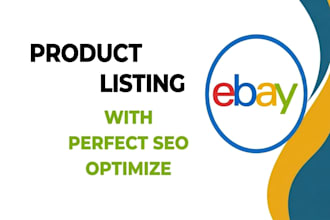 do product research and ebay SEO product listing