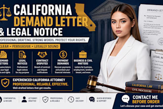 draft a california attorney demand letter and legal notice