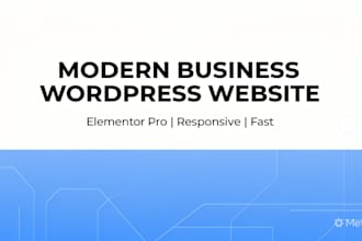 create a modern business wordpress website with elementorpro