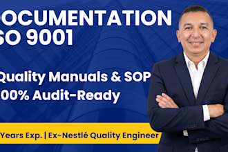 write your professional iso 9001 quality manual, qms