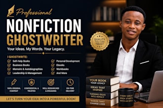 ghostwrite your nonfiction selfhelp, business or memoir book, founder stories