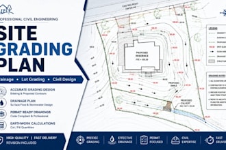 design site grading plan drainage plan lot grading for permit approval
