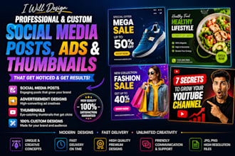 design social media posts and youtube thumbnails