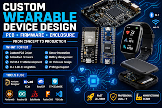 design embedded wearable devices with pcb, esp32, stm32