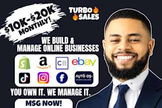 build and manage shopify, amazon website or  affiliate marketing sales funnel