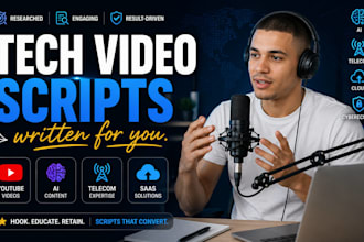 write telecom, saas, and technology video script