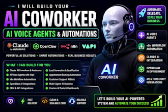 build claude coworker claude ai voice agent automations n8n vapi make openclaw