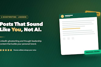 ghostwrite linkedin posts and thought leadership content