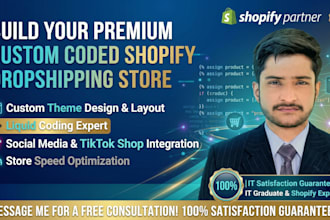build a custom coded shopify dropshipping store