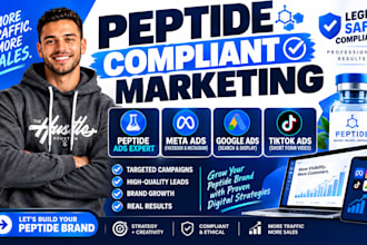 setup peptide email marketing peptide google ads peptide compliant landing page