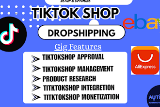 setup tiktok shop,tik tok dropshipping and category
