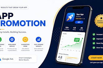 do android mobile app promotion, game promotion, app installs app review