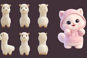 custom 3d plush toy doll model amigurumi plush stl file and 3d crochet design