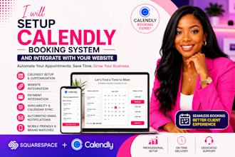 setup calendly booking system and integrate with your website