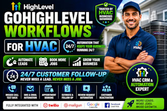 build gohighlevel workflows for hvac businesses and contractors