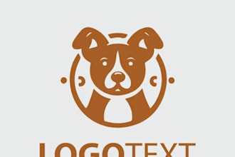 create a unique horse equine equestrian farm animal dog logo