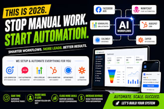 setup facebook ads manychat gohighlevel hubspot calendly zapier ai workflows