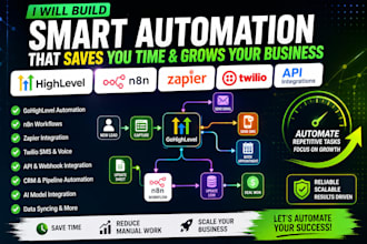 build gohighlevel, zapier, and n8n automation workflows