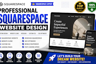 design squarespace website, clone squarespace, redesign custom css expert