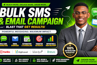 do bulk sms marketing and email campaign blast for your business