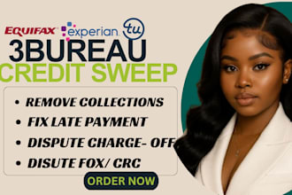 remove inquiries late payment collections from the 3 bureaus