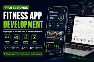 develop fitness app, health and fitness app, gym app, gym and fitness website