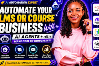 automate your lms course or business with ai agents n8n makecom or gohighlevel